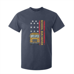 Patriotic School Bus Driver USA American Flag T Shirt For Kid