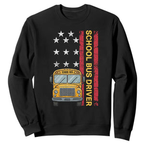 Patriotic School Bus Driver USA American Flag Sweatshirt