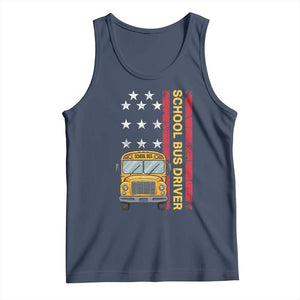 Patriotic School Bus Driver USA American Flag Tank Top
