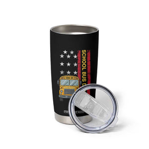 Patriotic School Bus Driver USA American Flag Tumbler Cup