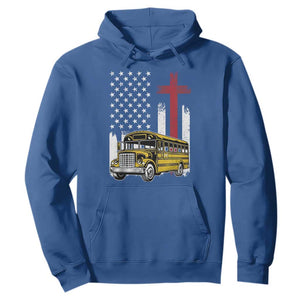 Bus Driver Patriotic Christian USA Flag Hoodie School Bus Driver