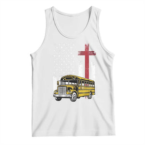 Bus Driver Patriotic Christian USA Flag Tank Top School Bus Driver
