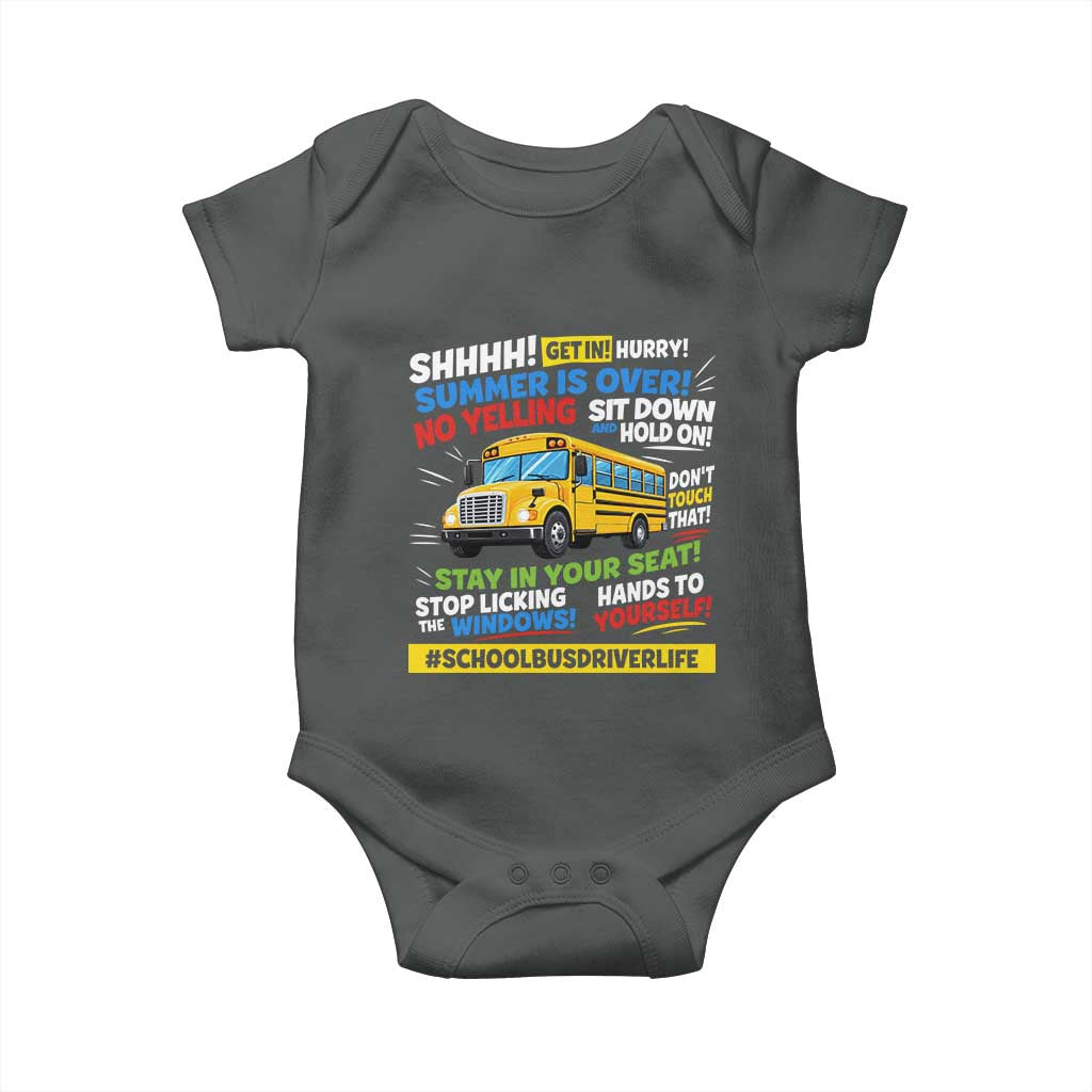 Funny School Bus Driver Life Baby Onesie Back to School Teacher Kids