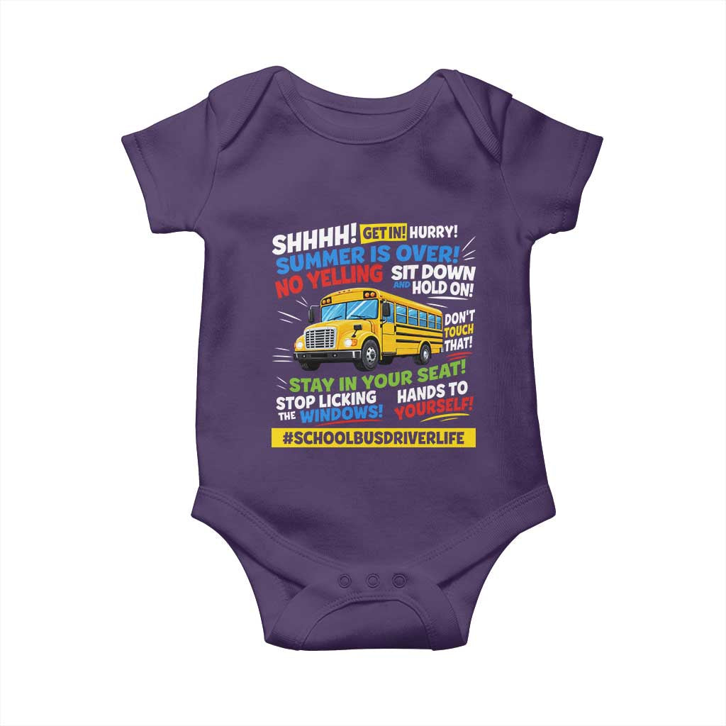Funny School Bus Driver Life Baby Onesie Back to School Teacher Kids