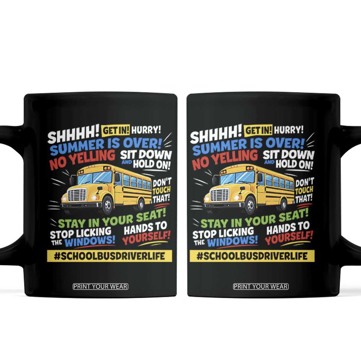 Funny School Bus Driver Life Coffee Mug Back to School Teacher Kids