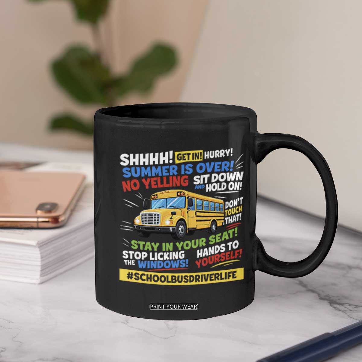 Funny School Bus Driver Life Coffee Mug Back to School Teacher Kids