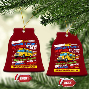 Funny School Bus Driver Life Ceramic Ornament Back to School Teacher Kids