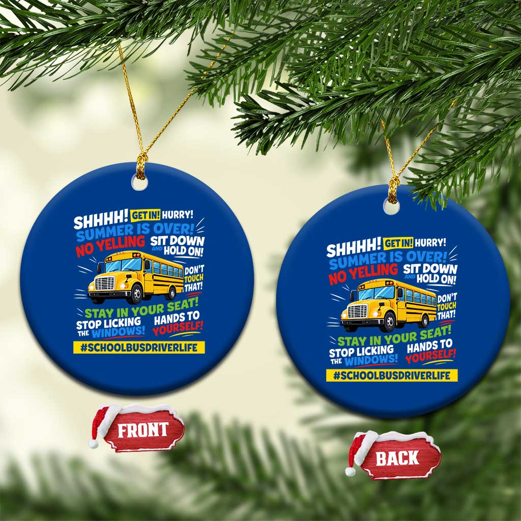 Funny School Bus Driver Life Ceramic Ornament Back to School Teacher Kids