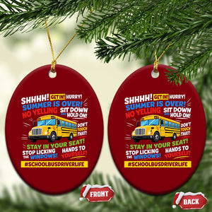 Funny School Bus Driver Life Ceramic Ornament Back to School Teacher Kids