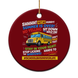 Funny School Bus Driver Life Ceramic Ornament Back to School Teacher Kids
