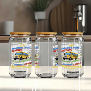 Funny School Bus Driver Life Glass Can Back to School Teacher Kids