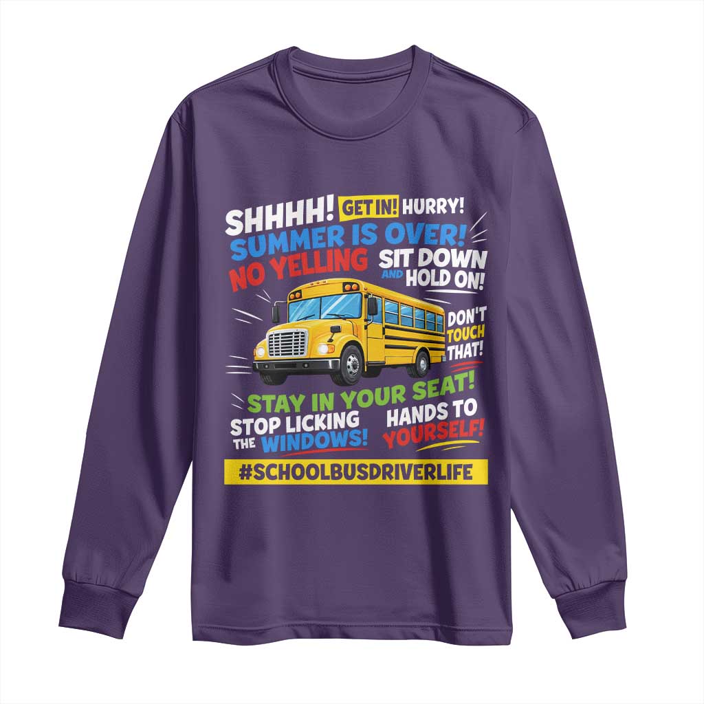 Funny School Bus Driver Life Long Sleeve Shirt Back to School Teacher Kids