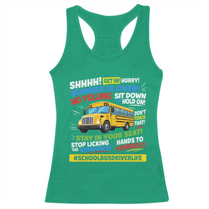 Funny School Bus Driver Life Racerback Tank Top Back to School Teacher Kids