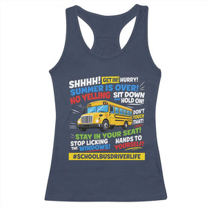 Funny School Bus Driver Life Racerback Tank Top Back to School Teacher Kids