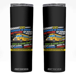 Funny School Bus Driver Life Skinny Tumbler Back to School Teacher Kids