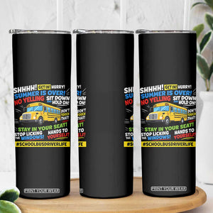 Funny School Bus Driver Life Skinny Tumbler Back to School Teacher Kids