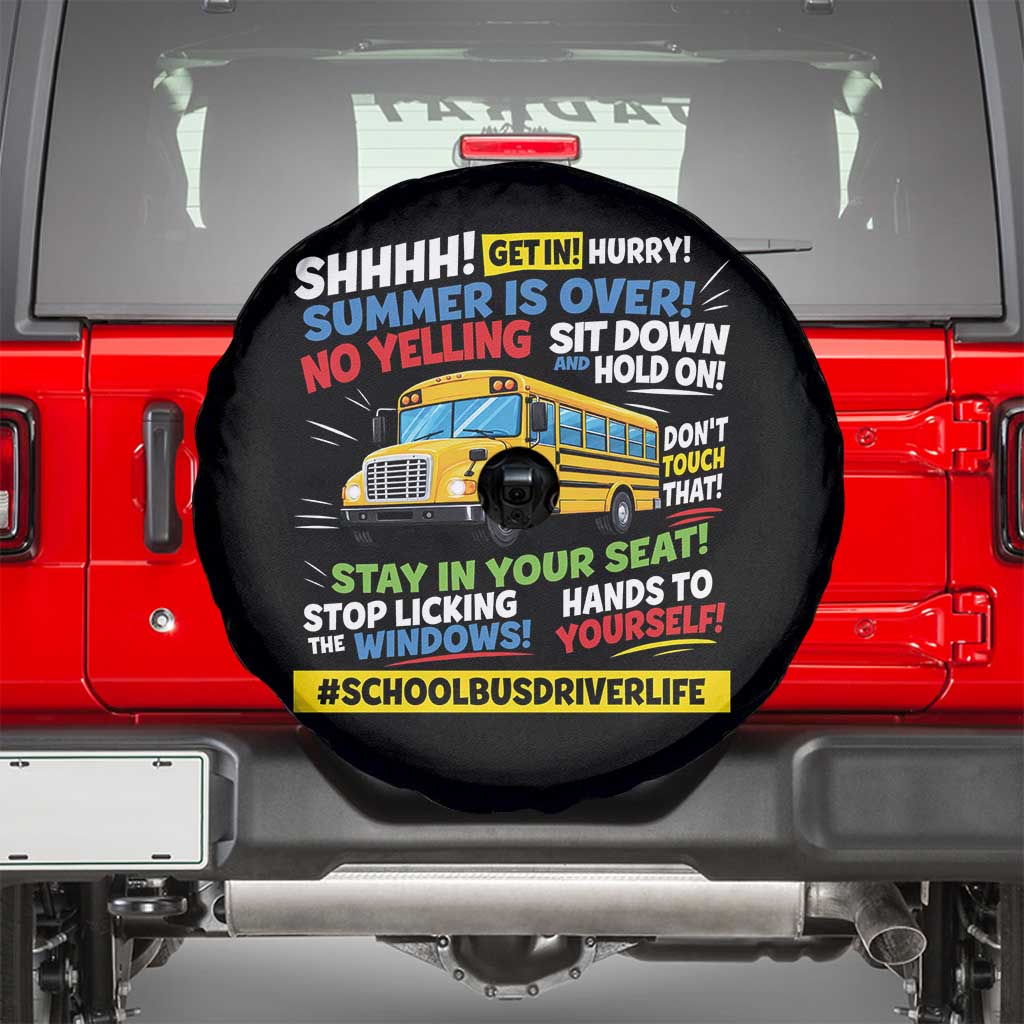 Funny School Bus Driver Life Spare Tire Cover Back to School Teacher Kids