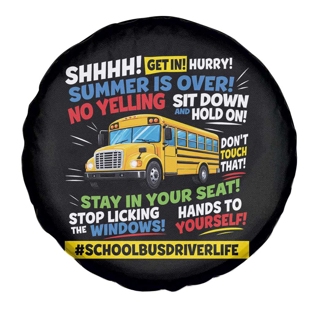 Funny School Bus Driver Life Spare Tire Cover Back to School Teacher Kids