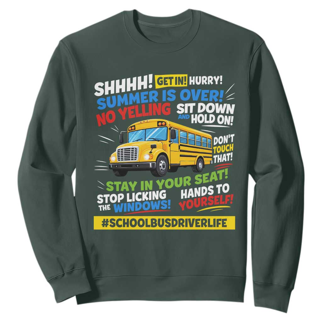 Funny School Bus Driver Life Sweatshirt Back to School Teacher Kids