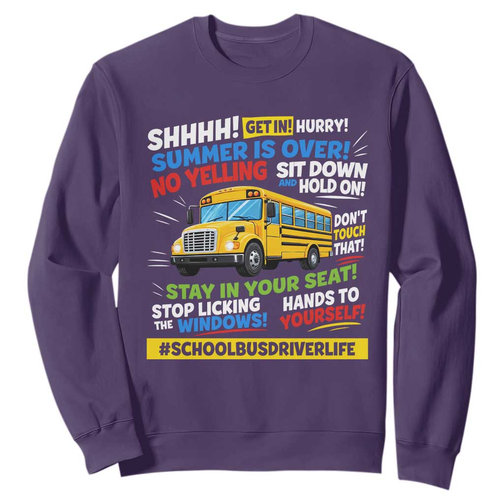 Funny School Bus Driver Life Sweatshirt Back to School Teacher Kids