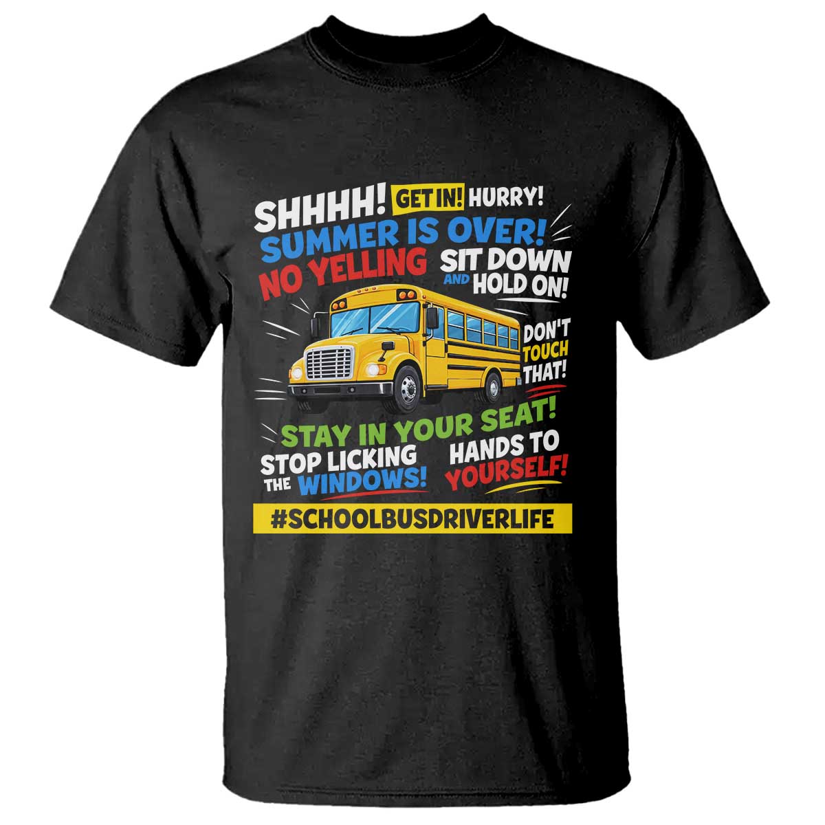 Funny School Bus Driver Life T Shirt Back to School Teacher Kids