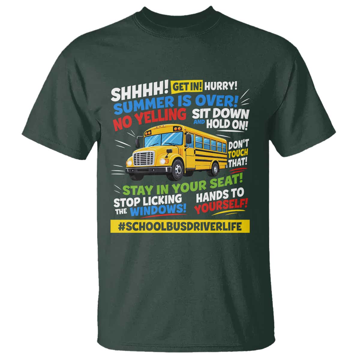 Funny School Bus Driver Life T Shirt Back to School Teacher Kids