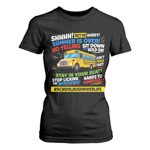 Funny School Bus Driver Life T Shirt For Women Back to School Teacher Kids