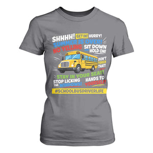 Funny School Bus Driver Life T Shirt For Women Back to School Teacher Kids