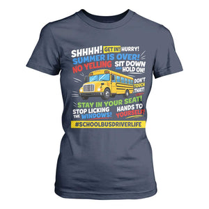 Funny School Bus Driver Life T Shirt For Women Back to School Teacher Kids