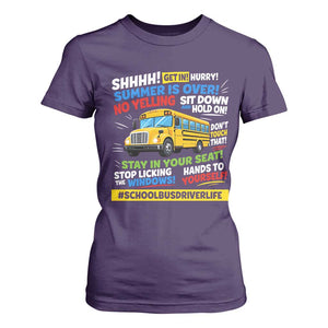 Funny School Bus Driver Life T Shirt For Women Back to School Teacher Kids