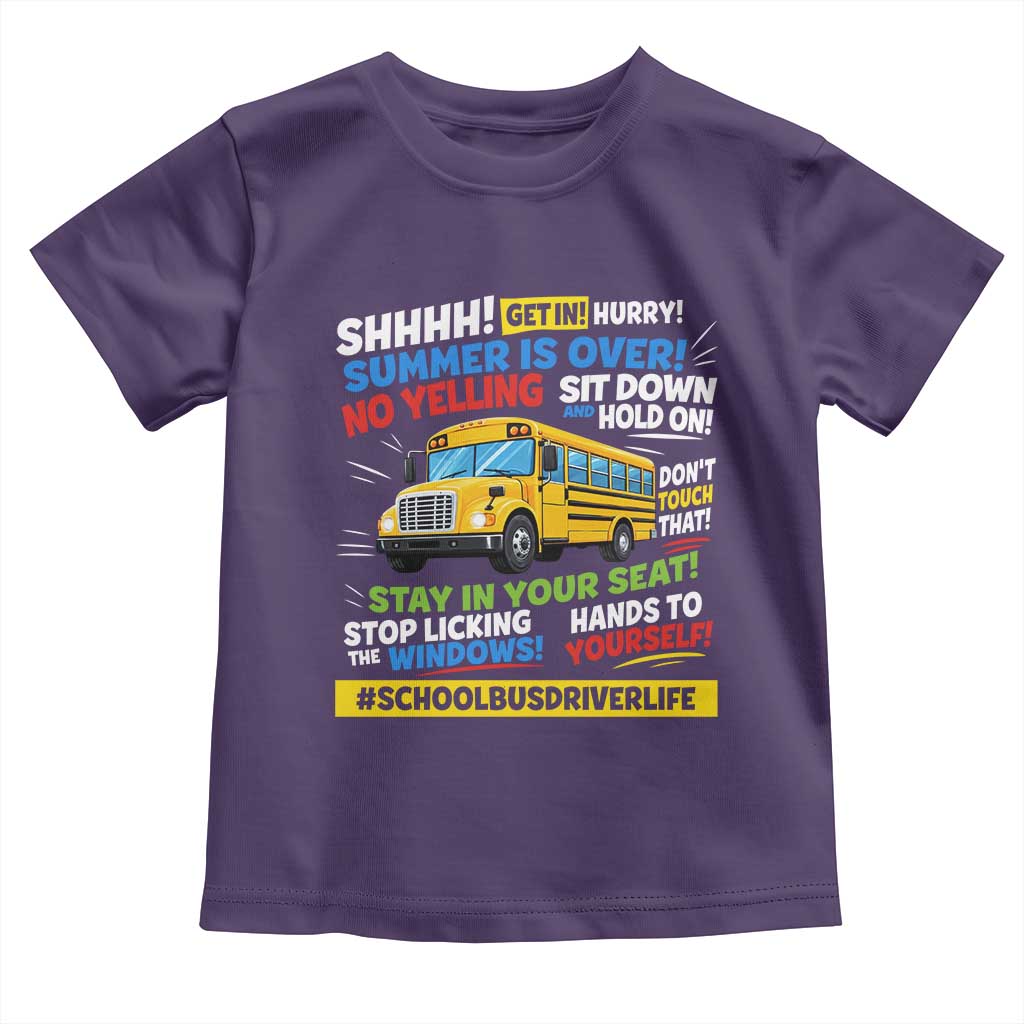 Funny School Bus Driver Life Toddler T Shirt Back to School Teacher Kids