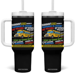 Funny School Bus Driver Life Tumbler With Handle Back to School Teacher Kids