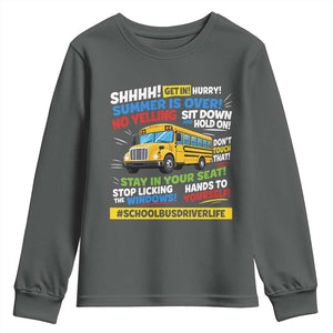 Funny School Bus Driver Life Youth Sweatshirt Back to School Teacher Kids