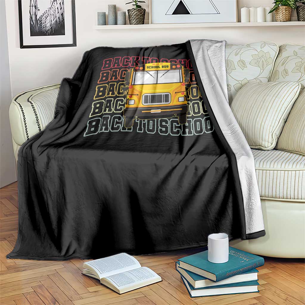 School Bus Driver Life Back to School Teacher Kids Throw Blanket