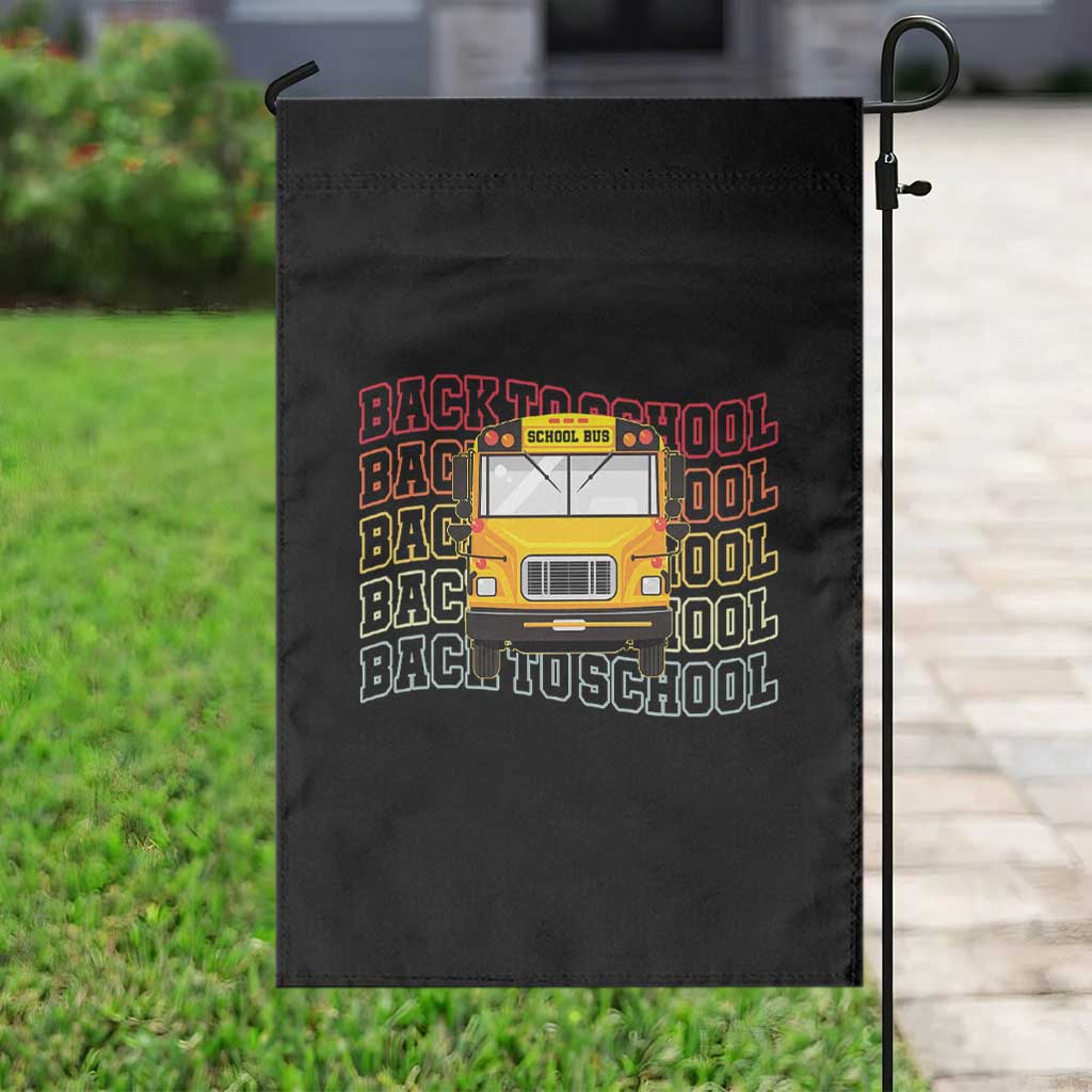 School Bus Driver Life Back to School Teacher Kids Garden Flag