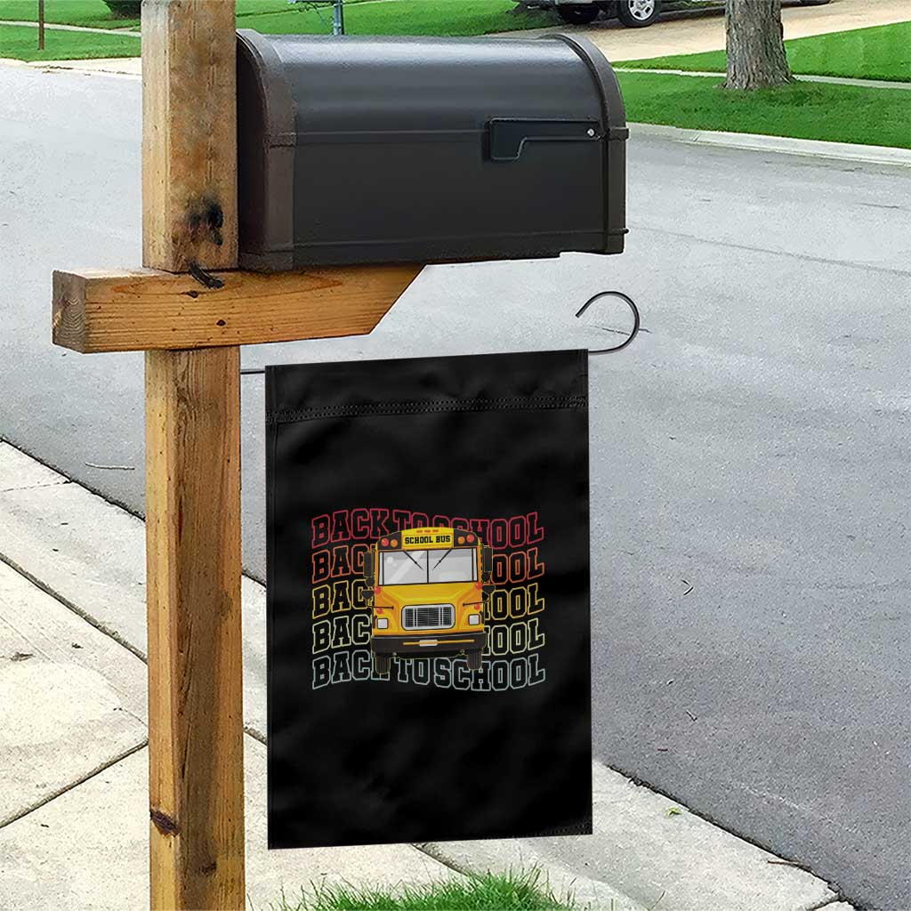 School Bus Driver Life Back to School Teacher Kids Garden Flag