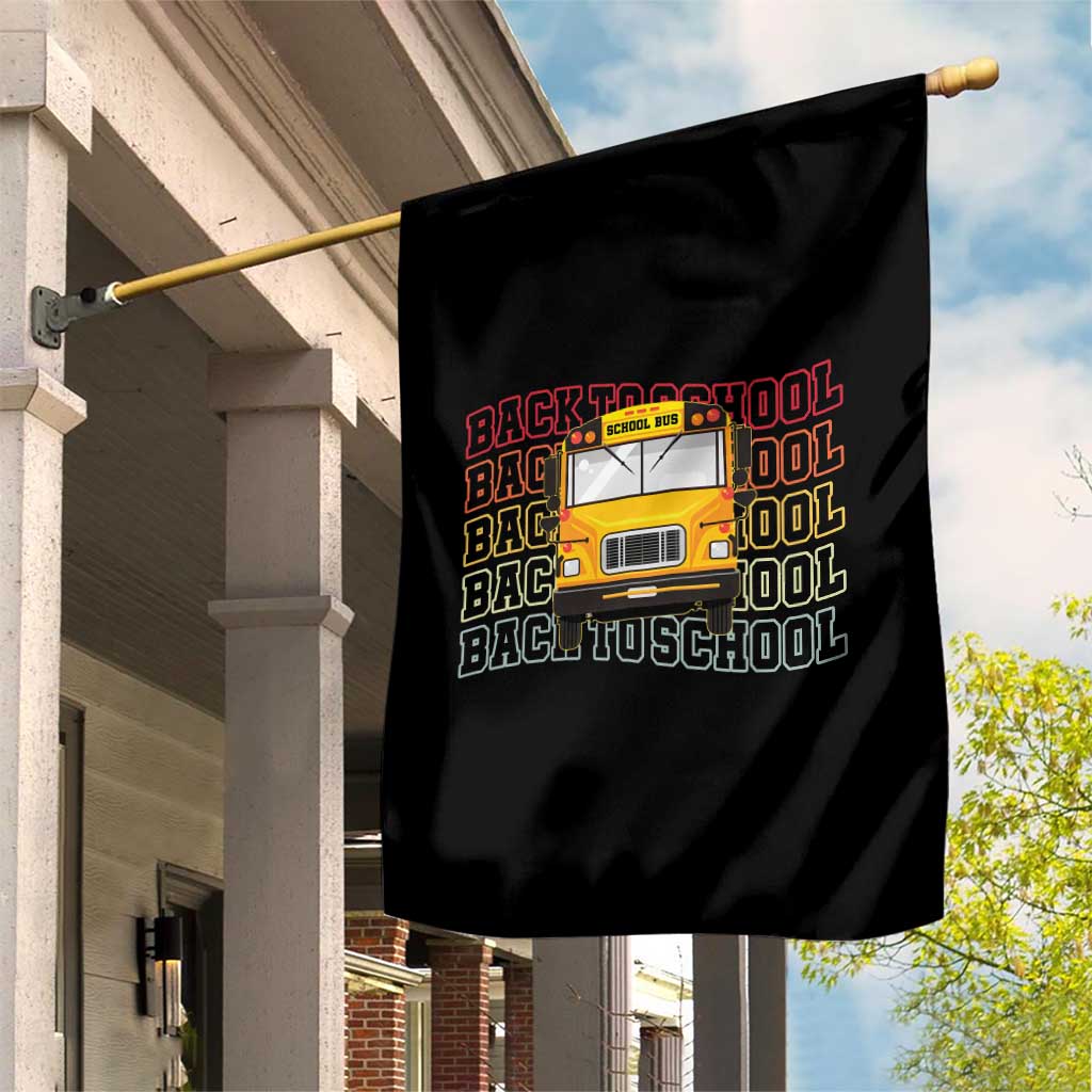 School Bus Driver Life Back to School Teacher Kids Garden Flag