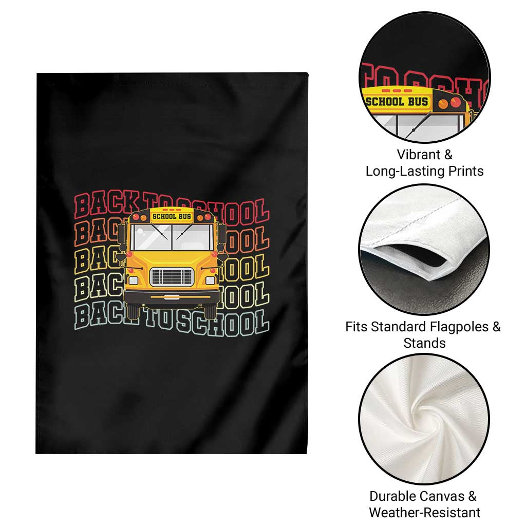 School Bus Driver Life Back to School Teacher Kids Garden Flag