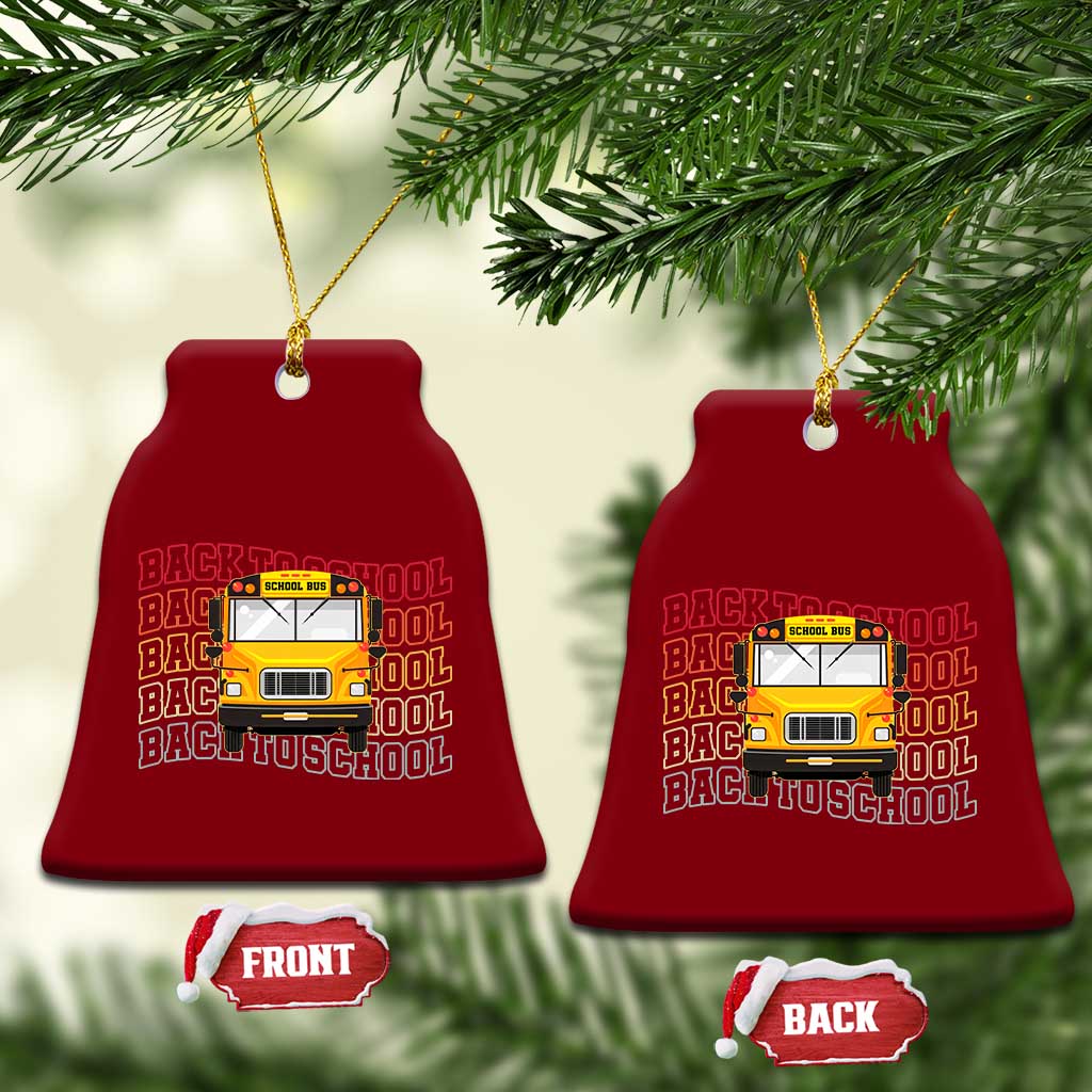 School Bus Driver Life Back to School Teacher Kids Ceramic Ornament