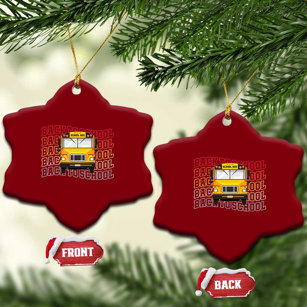 School Bus Driver Life Back to School Teacher Kids Ceramic Ornament