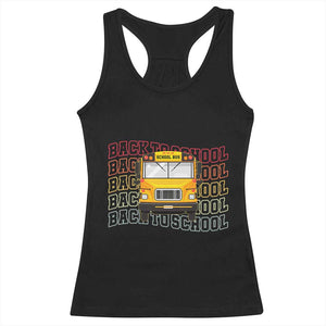 School Bus Driver Life Back to School Teacher Kids Racerback Tank Top