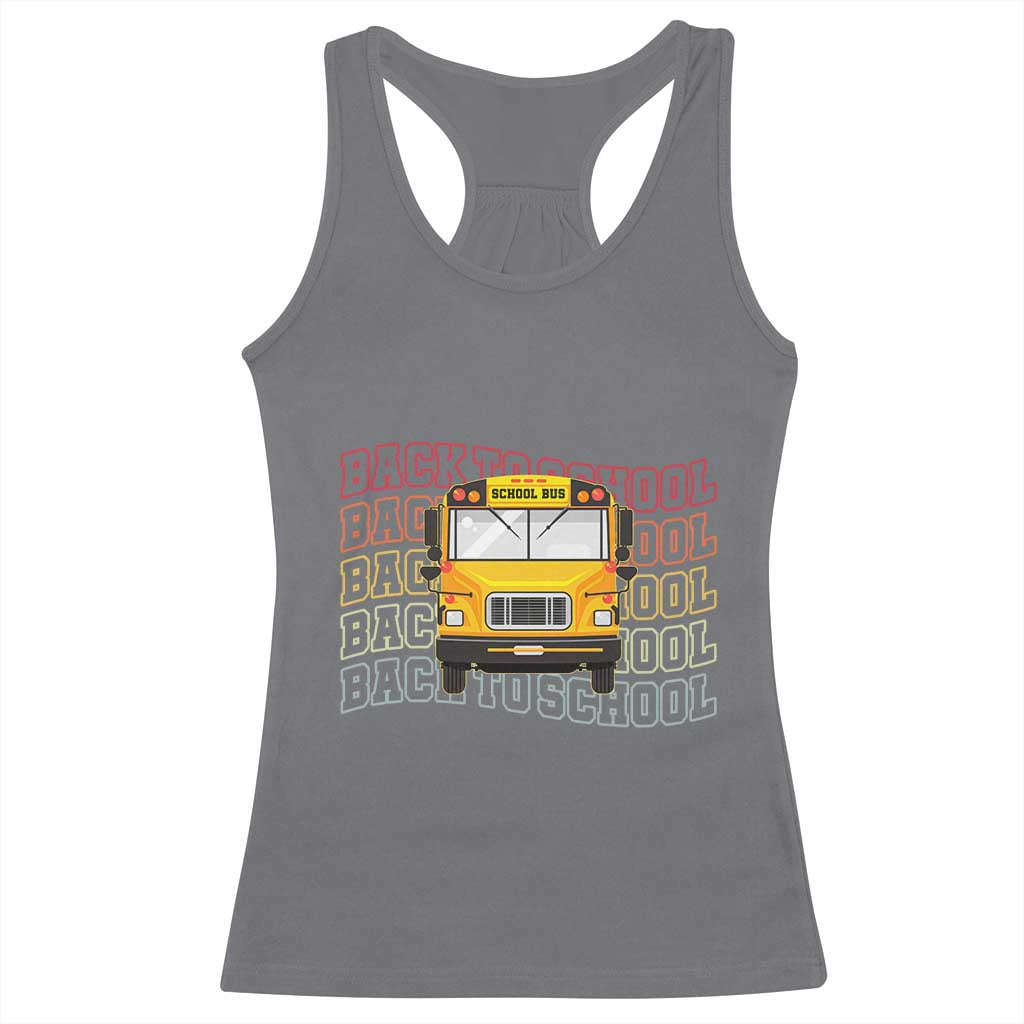 School Bus Driver Life Back to School Teacher Kids Racerback Tank Top