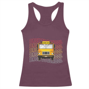 School Bus Driver Life Back to School Teacher Kids Racerback Tank Top