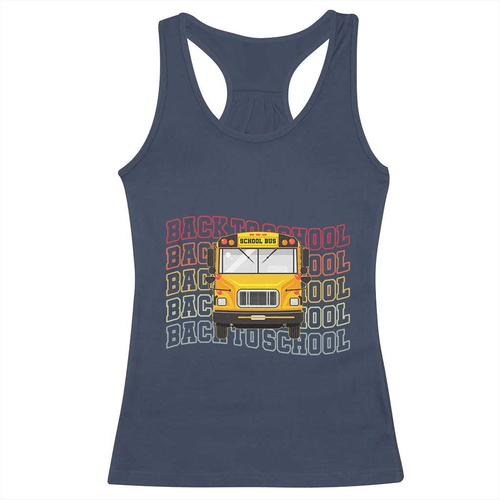 School Bus Driver Life Back to School Teacher Kids Racerback Tank Top