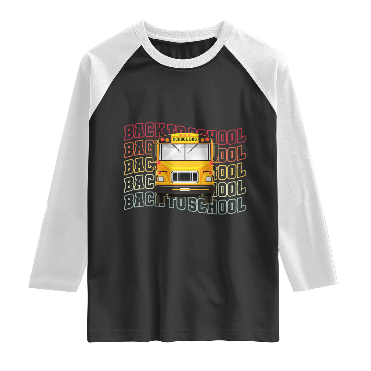 School Bus Driver Life Back to School Teacher Kids Raglan Shirt