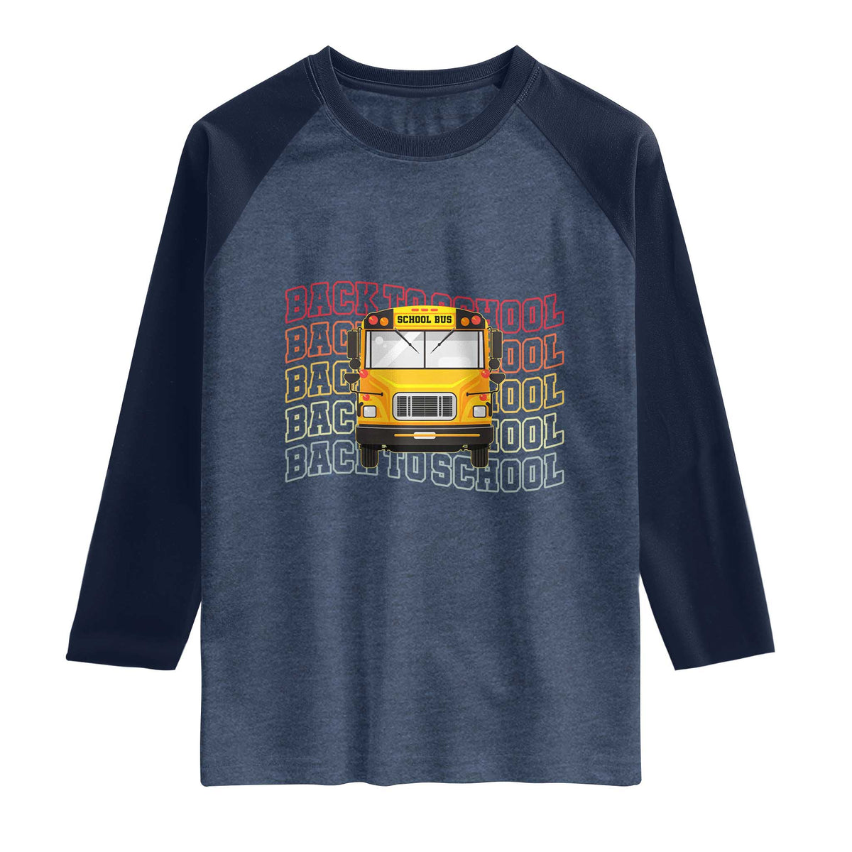 School Bus Driver Life Back to School Teacher Kids Raglan Shirt