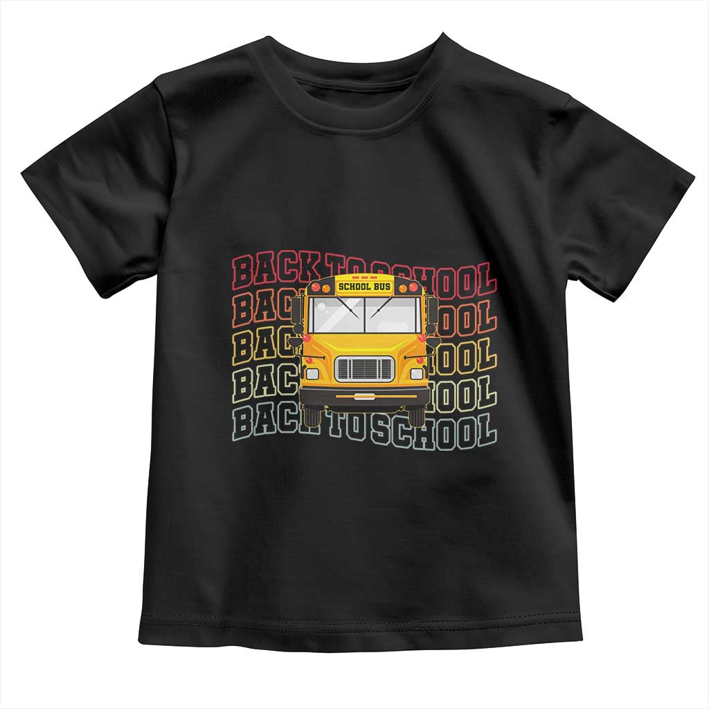 School Bus Driver Life Back to School Teacher Kids Toddler T Shirt TS14 Black Print Your Wear