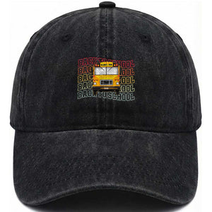 School Bus Driver Life Back to School Teacher Kids Washed Cotton Baseball Cap