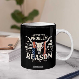 Cow Bull Skull American Flag Vintage Western Coffee Mug TS14 Print Your Wear