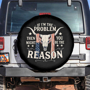 Cow Bull Skull American Flag Vintage Western Spare Tire Cover TS14 No hole Black Print Your Wear